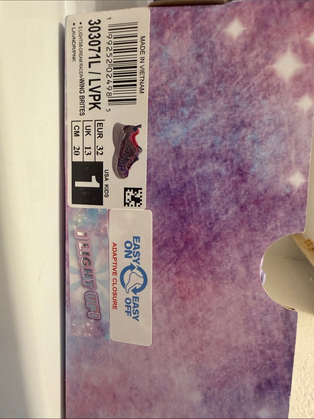 Brand New Skechers Kids Purple and Pink Heart Light-Up Sneakers - Picture 2 of 5